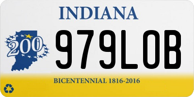 IN license plate 979LOB