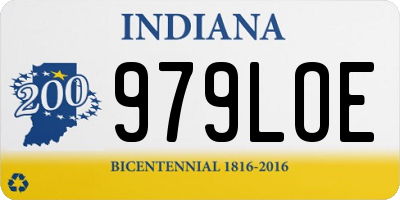 IN license plate 979LOE