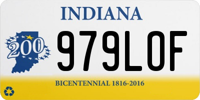 IN license plate 979LOF