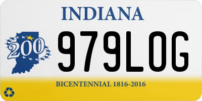 IN license plate 979LOG