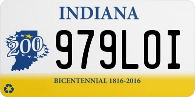 IN license plate 979LOI
