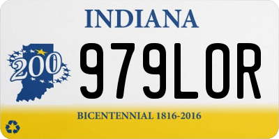 IN license plate 979LOR