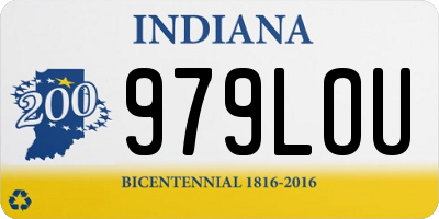 IN license plate 979LOU