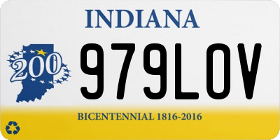 IN license plate 979LOV