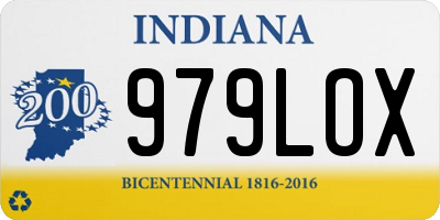 IN license plate 979LOX