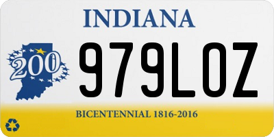 IN license plate 979LOZ