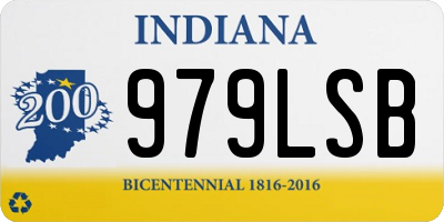 IN license plate 979LSB
