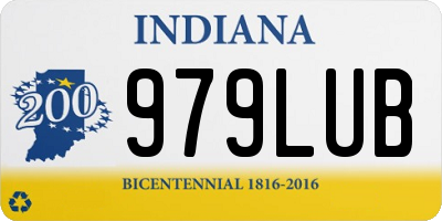 IN license plate 979LUB