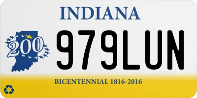 IN license plate 979LUN