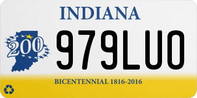 IN license plate 979LUO