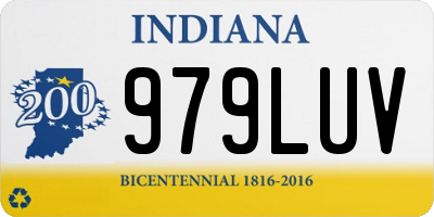 IN license plate 979LUV