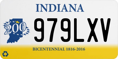 IN license plate 979LXV