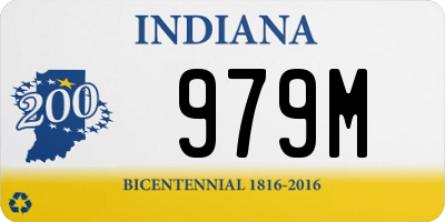 IN license plate 979M