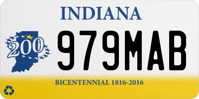 IN license plate 979MAB
