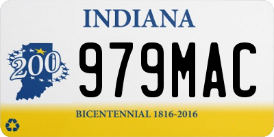 IN license plate 979MAC