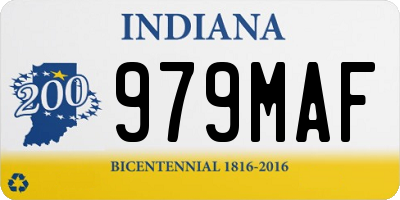 IN license plate 979MAF
