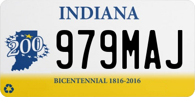 IN license plate 979MAJ