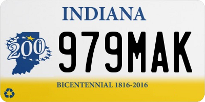 IN license plate 979MAK