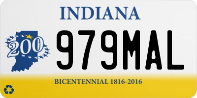 IN license plate 979MAL