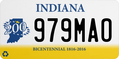 IN license plate 979MAO