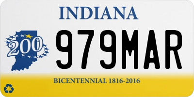 IN license plate 979MAR