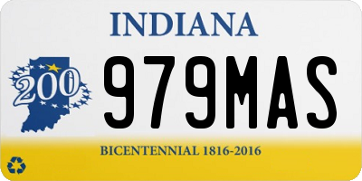 IN license plate 979MAS