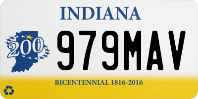 IN license plate 979MAV