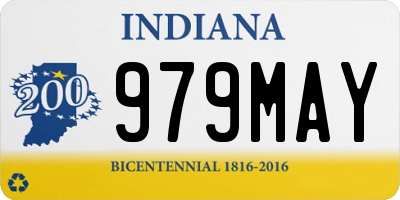 IN license plate 979MAY