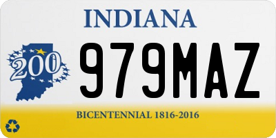 IN license plate 979MAZ