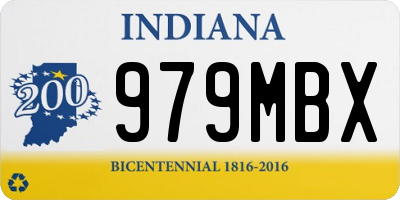 IN license plate 979MBX