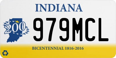 IN license plate 979MCL