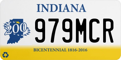 IN license plate 979MCR