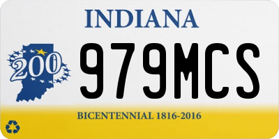 IN license plate 979MCS