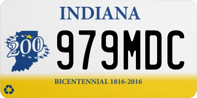 IN license plate 979MDC