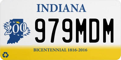 IN license plate 979MDM