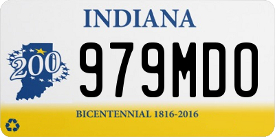 IN license plate 979MDO