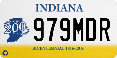 IN license plate 979MDR