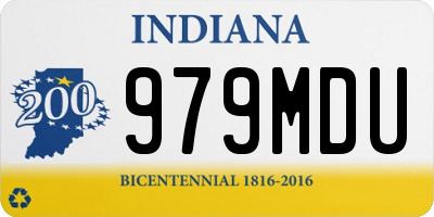 IN license plate 979MDU