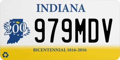 IN license plate 979MDV