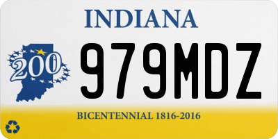 IN license plate 979MDZ