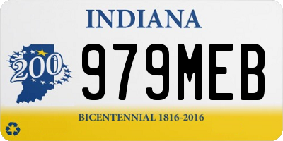 IN license plate 979MEB