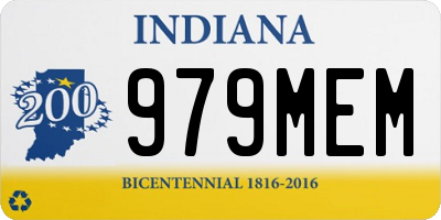 IN license plate 979MEM