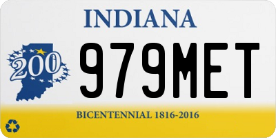 IN license plate 979MET
