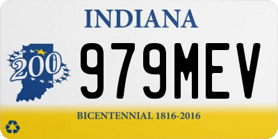 IN license plate 979MEV