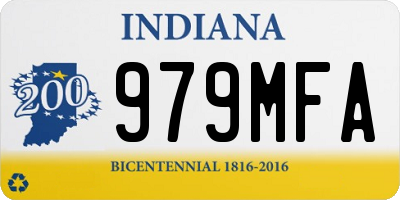IN license plate 979MFA