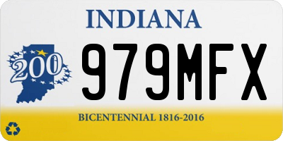 IN license plate 979MFX