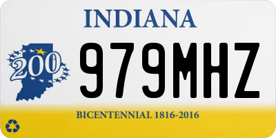 IN license plate 979MHZ