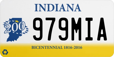 IN license plate 979MIA