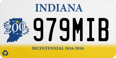 IN license plate 979MIB