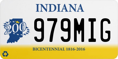 IN license plate 979MIG